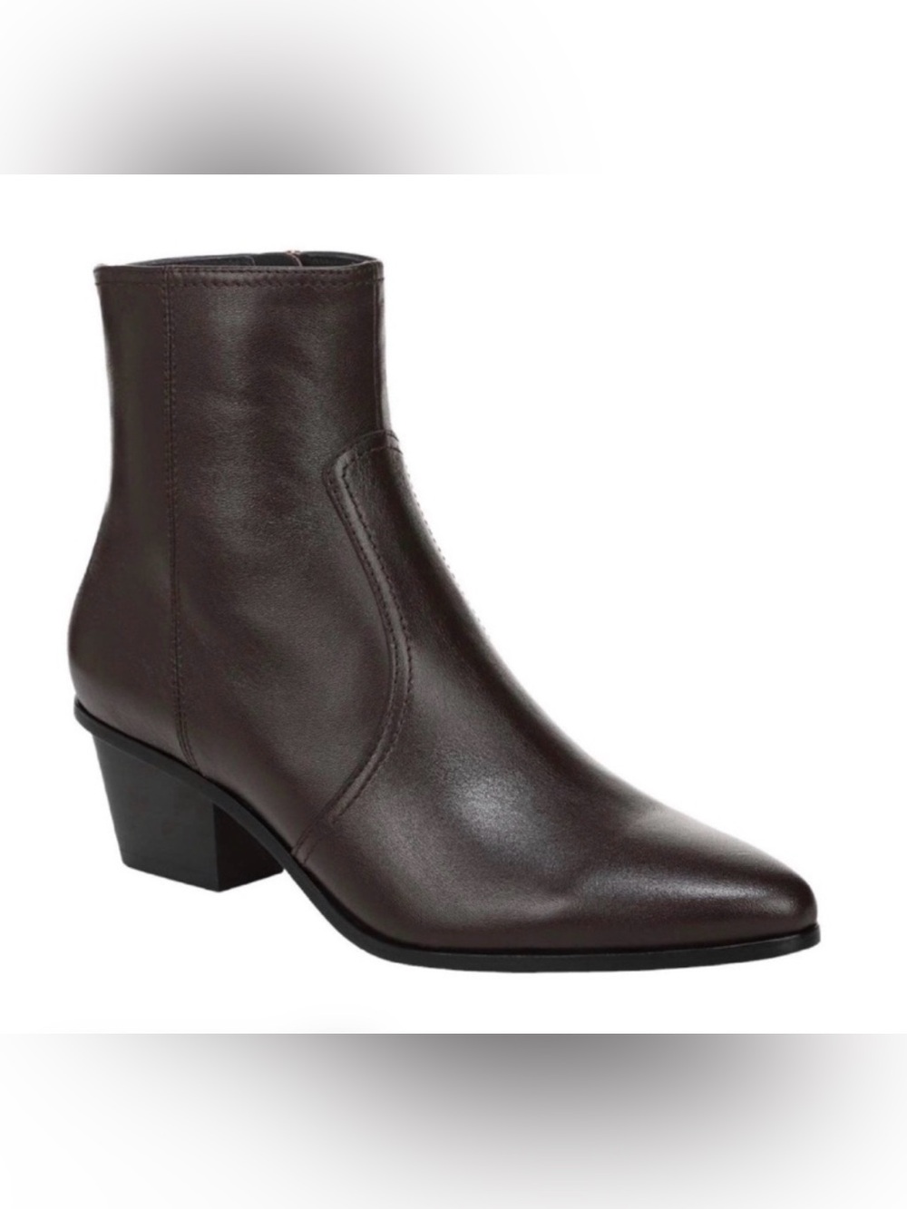 Veronica Beard Ames Espresso Brown Leather Ankle Boots Booties 9